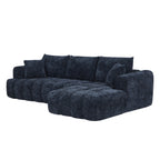 Chenille L-Shape Luxury Sectional Oversized Sofa,Mnimalist Design,Comfy Sleeper Couch for Living Room,Apartment&Reception Spaces,No Assembly Required - Grand Goldman Shop