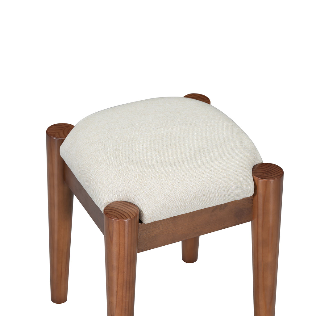 39' Retro Bohemian Style Wooden Makeup Vanity Set with Charging Plug&USB Port and Stool, Dressing Table with 3 Storage Drawers and 1 Rectangular Rattan Drawer, Walnut - Grand Goldman Shop