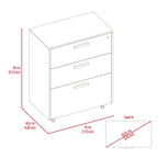 3 Drawers Storage Cabinet with Casters Lions Office, Black Wengue Finish - Grand Goldman