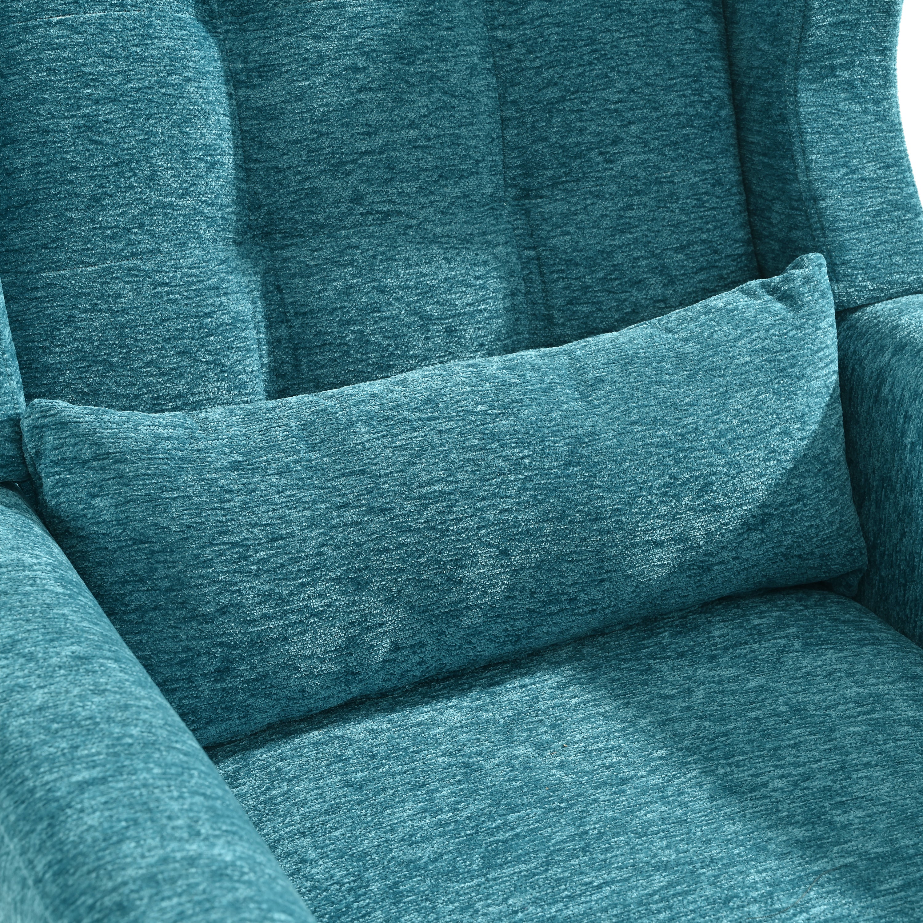 Modern Accent Chair Upholstered Foam Filled Living Room Chairs Comfy Reading Chair Mid Century Modern Chair with Chenille Fabric Lounge Arm Chairs Armchair for Living Room Bedroom (Teal) - Grand Goldman Shop
