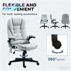 High Back Massage Desk Chair with Reclining Backrest,For Home and Office - Grand Goldman