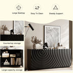 Buffet Cabinet with Storage ,4 Doors Modern Accent Storage Sideboard,Luxurious Floor Cabinet Buffet with Freestanding Anti Dumping for Kitchen, Living Room, 59' Wide Rectangular Sideboard (Black) - Grand Goldman Shop