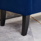 51.5' Bed Bench with Storage Navy Blue Velvet - Grand Goldman Shop