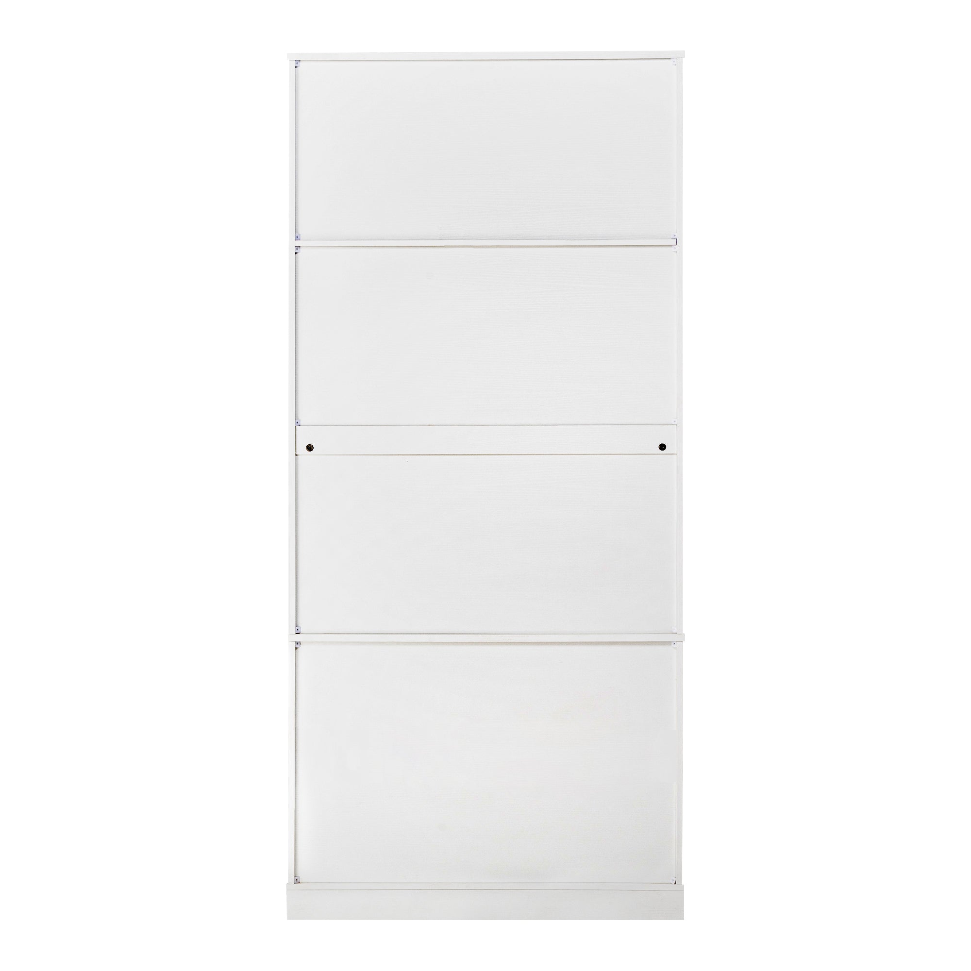 72' Modern Fluted Kitchen Pantry Cabinet with 2 Large Drawers & 8-Door Spice Rack, White MDF Freestanding Storage Organizer for Bathroom, Dining Room, Office, Entryway - Grand Goldman Shop