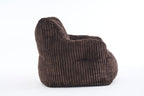 010-Soft Fluffy Corduroy Fabric Bean Bag Chair Filled With Memory Sponge,Brown - Grand Goldman Shop