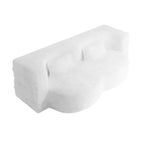 Modern Floor Sofa with 2 Pillows,Convertible Teddy Fabric Foam Filled Sleeper Sofa Bed,15 ' Full Size Folding Mattress for Living Room,Guest Bed,Playroom,no assembly required,Beige - Grand Goldman Shop