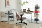 Pink Velvet Criss Cross Armrest Office Chair with Wheels - Comfortable for Home Office, Reading & Vanity | Premium Home Decor