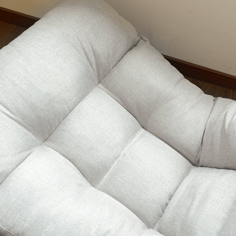 Japanese-Style  Gray with Metal Frame Adjustable Reclining Floor Chair – Tatami Lazy Sofa for Balcony or Bedroom - Grand Goldman Shop