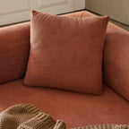 78.8' Compression Sofa,Convertible Floor Sofa Bed-with Pillow Back Support Armrest,Comfy Futon Couch Sleeper Bed,Loveseats Boneless Modular Sectional Sofa,Corduroy fabric,for Living Room,Bedroom,Brown - Grand Goldman Shop