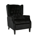 Pushback Recliner Chair, Fabric Armchair Push Back Recliner with Rivet Decoration, Mid Century Wingback Accent Chair for Living Room, Bedroom - Grand Goldman Shop