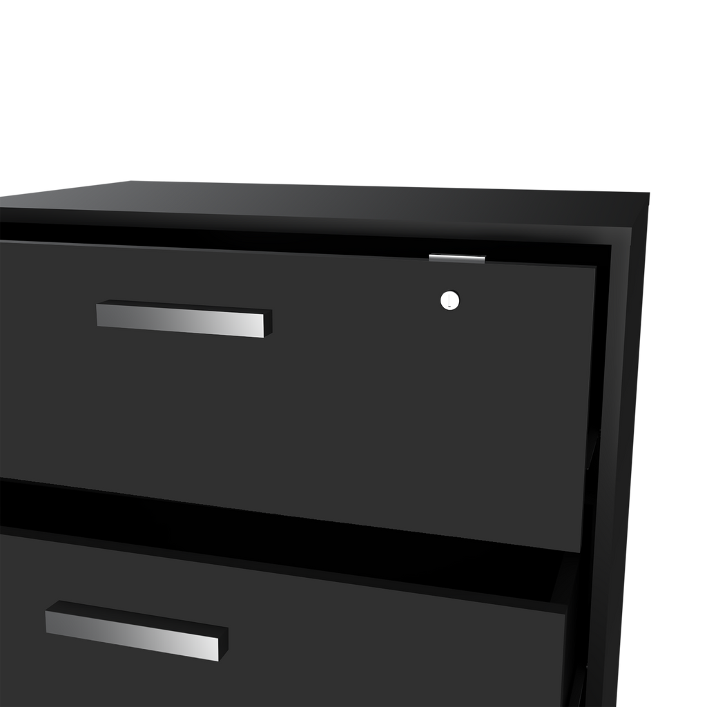 3 Drawers Storage Cabinet with Casters Lions Office, Black Wengue Finish | Premium Home Decor - Grand Goldman