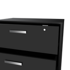 3 Drawers Storage Cabinet with Casters Lions Office, Black Wengue Finish | Premium Home Decor - Grand Goldman