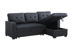 Upholstered Pull out Sectional Sofa with Chaise - Grand Goldman Shop