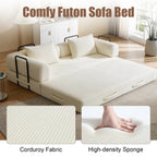 78 Inch Convertible Sleeper Sofa Bed, Futon Boneless Couch Lounge Loveseat with Pull Out Bed, No Assembly Required - Grand Goldman Shop