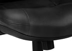 Office Chair, Adjustable Height, Swivel, Ergonomic, Armrests, Computer Desk, Work, Black Leather Look, Black Metal, Contempor