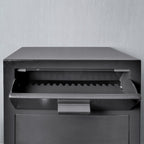 Black Steel Keypad Depository Safe with Dual PIN Codes and Anti-Fishing Baffles, 0.72 Cu Ft | Premium Home Decor - Grand Gold