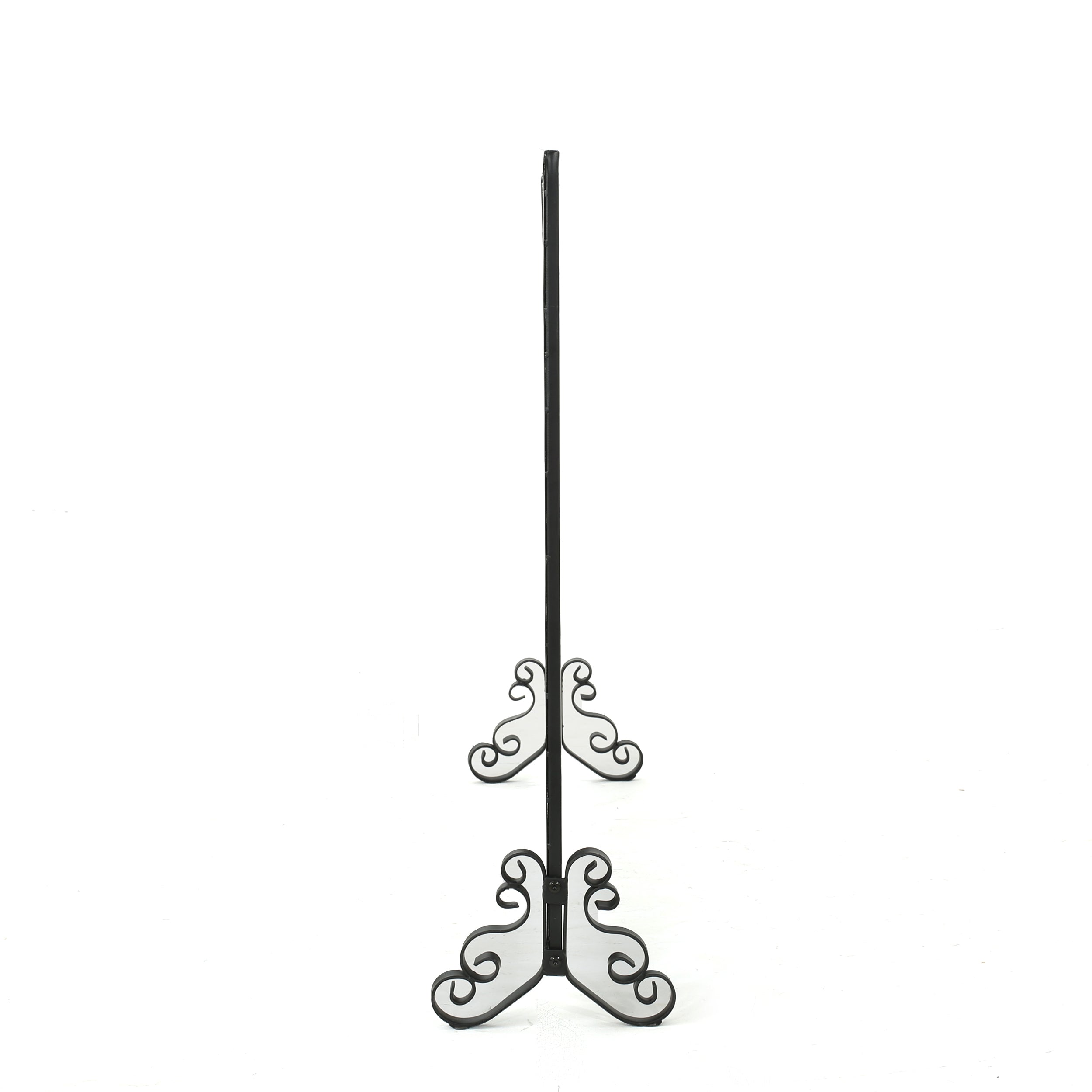 Minimalist Single Panel Iron Fireplace Screen with Diamond Design in Black - Grand Goldman Shop