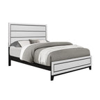 MIRAGE White 5PC King Bedroom Set with Rubber Wood and Slats - Grand Goldman Shop