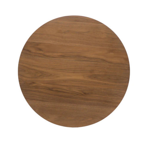 Mid-Century Modern Round Wooden Bar Table – 42' High Bar Table with Tapered Legs for Kitchen, Dining Room or Home Bar, Natural Walnut - Grand Goldman Shop