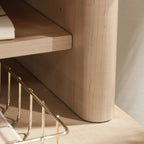 Hutch with Storage Cubbyholes, Maple finish - Grand Goldman