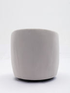 Velvet Fabric Swivel Accent Armchair Barrel Chair With Black Powder Coating Metal Ring,Gray - Grand Goldman Shop