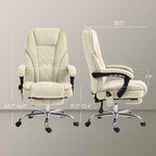 Vinsetto Massage Office Chair with Foot Rest, Executive Office Chair with 6 Vibration Point and Heat, Reclining Computer Chai