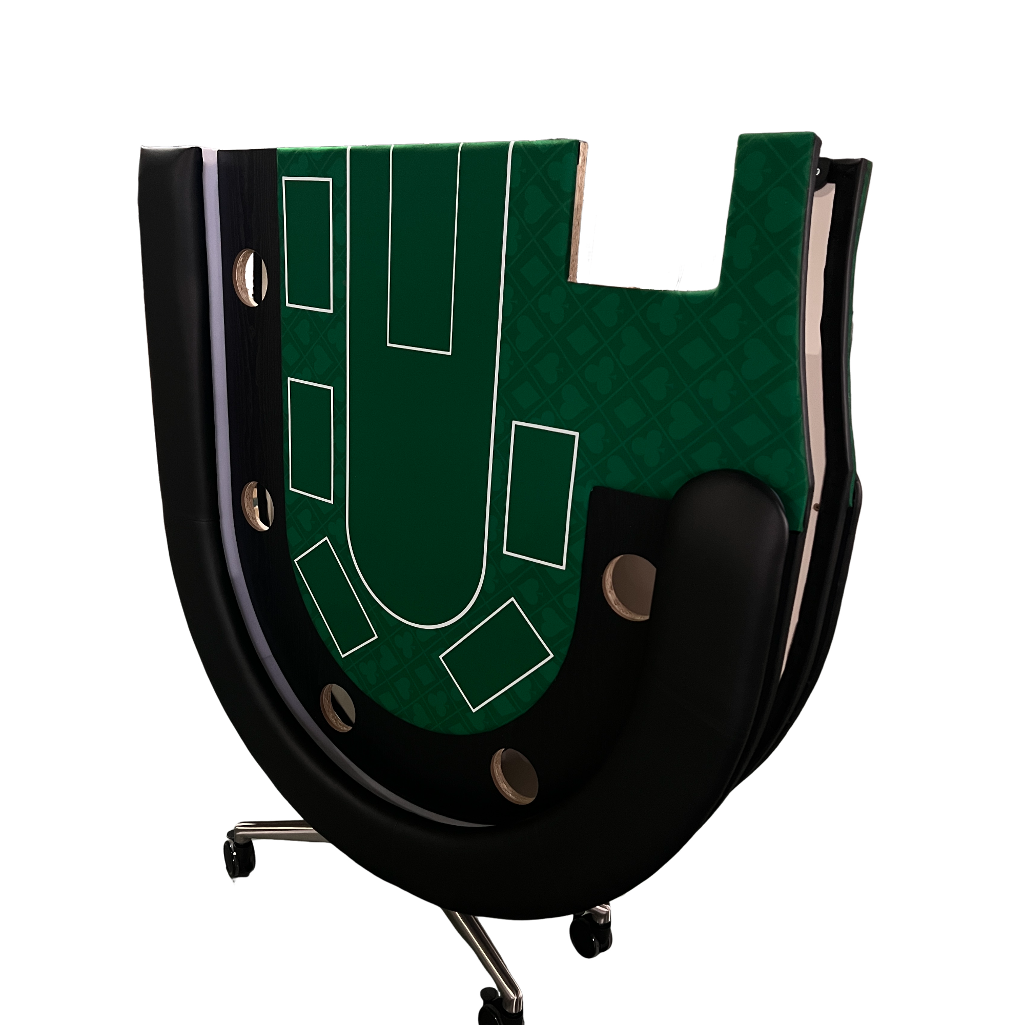 INO Design 94' Fodable Poker Table with Dealer Spot for 10 players, Green | Premium Home Decor - Grand Goldman