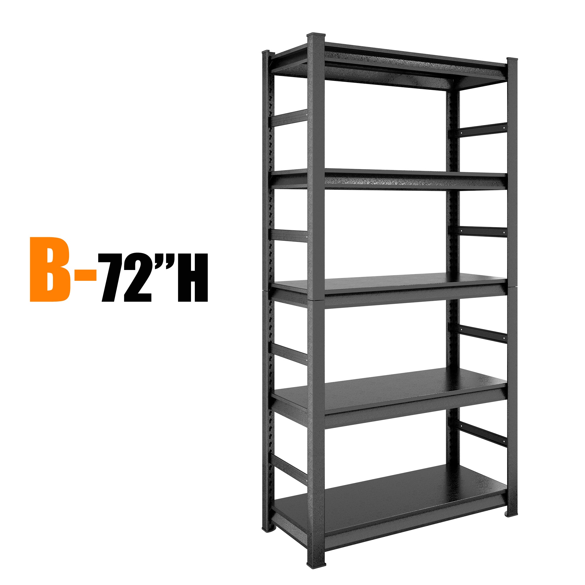 Storage Shelves 5 Tier Heavy Duty Metal Shelving Unit Adjustable Shelving Units and Storage Rack Kitchen Garage Shelf H72 * W35.4 * D15.7 - Grand Goldman Shop