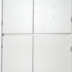 K&K 72' Tall Farmhouse Kitchen Pantry Cabinet with 8 Door Shelves, Curved Design Storage Cabinet with 3 Adjustable Shelves, Hidden Drawer, Versatile Cupboard for Kitchen, Dining & Bathroom, White - Grand Goldman Shop