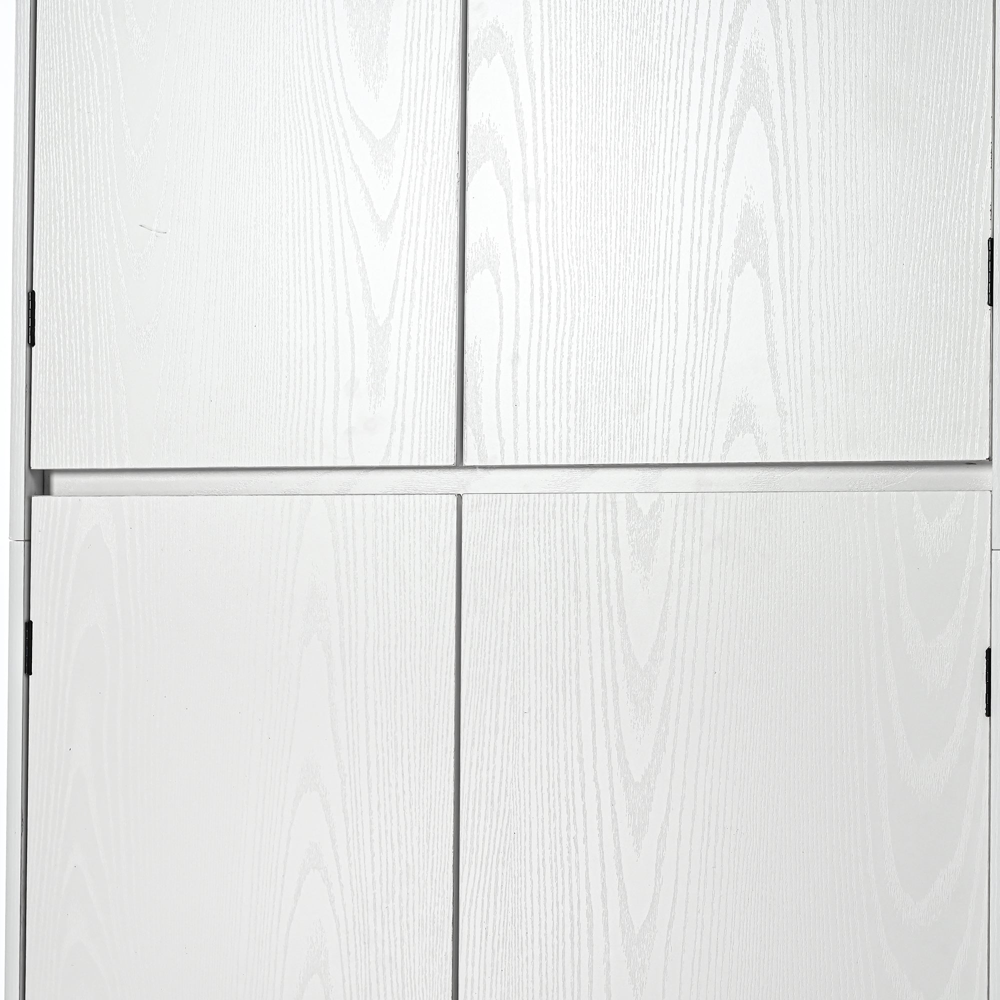 K&K 72' Tall Farmhouse Kitchen Pantry Cabinet with 8 Door Shelves, Curved Design Storage Cabinet with 3 Adjustable Shelves, Hidden Drawer, Versatile Cupboard for Kitchen, Dining & Bathroom, White - Grand Goldman Shop