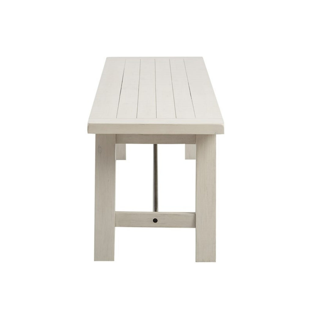 Sonoma Dining Bench Rustic Style Solid Wood White Wash Finish 66x17x18 inches - Grand Goldman Shop