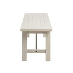 Sonoma Dining Bench Rustic Style Solid Wood White Wash Finish 66x17x18 inches - Grand Goldman Shop