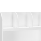 Kids Bookcase with 4 Compartments, White MDF Storage Shelf for Toys and Books, 31.5 x 11.8 x 23.6 inches | Premium Home Decor