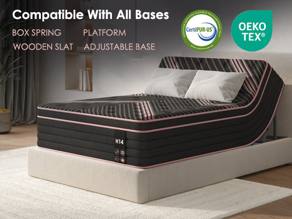 Queen Size Mattress,10 Inch Hybrid Mattress, Individually Pocketed Innerspring, Medium Firm - Grand Goldman Shop