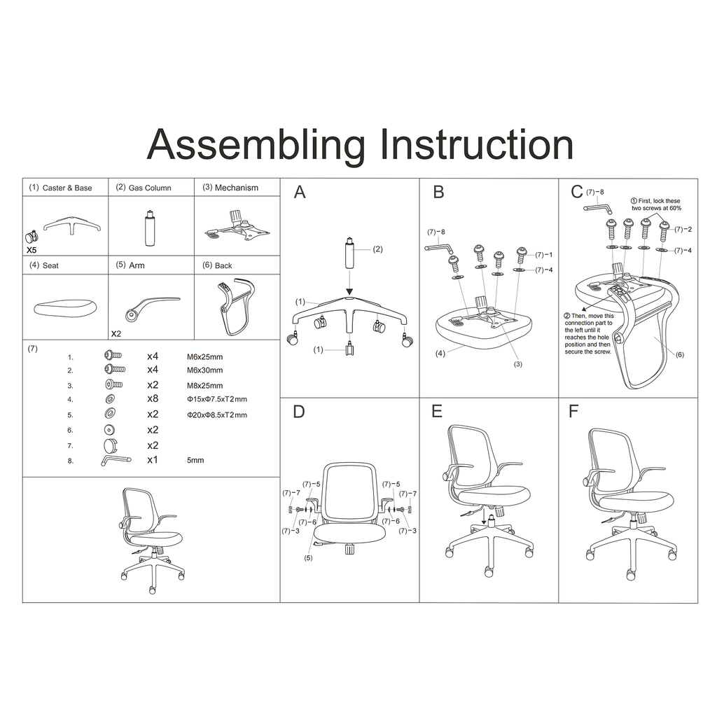 Ergonomic Color Office Chair 350LBS, Home Office, Mesh Back, Integrated Molded Foam, Comfortable Sitting, Flipping Armrest, F