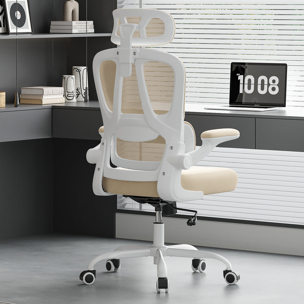 Ergonomic Office Chair, Desk Chair with Headrest and Lumbar Support, High Back Swivel Home Office Chair with Headrest for Hom