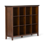 Artisan Transitional 12 Cube Storage in Russet Brown with Solid Wood Construction and Glazed Finish | Premium Home Decor - Gr