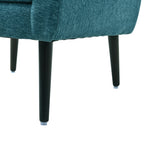 Modern Accent Chair Upholstered Foam Filled Living Room Chairs Comfy Reading Chair Mid Century Modern Chair with Chenille Fabric Lounge Arm Chairs Armchair for Living Room Bedroom (Teal) - Grand Goldman Shop