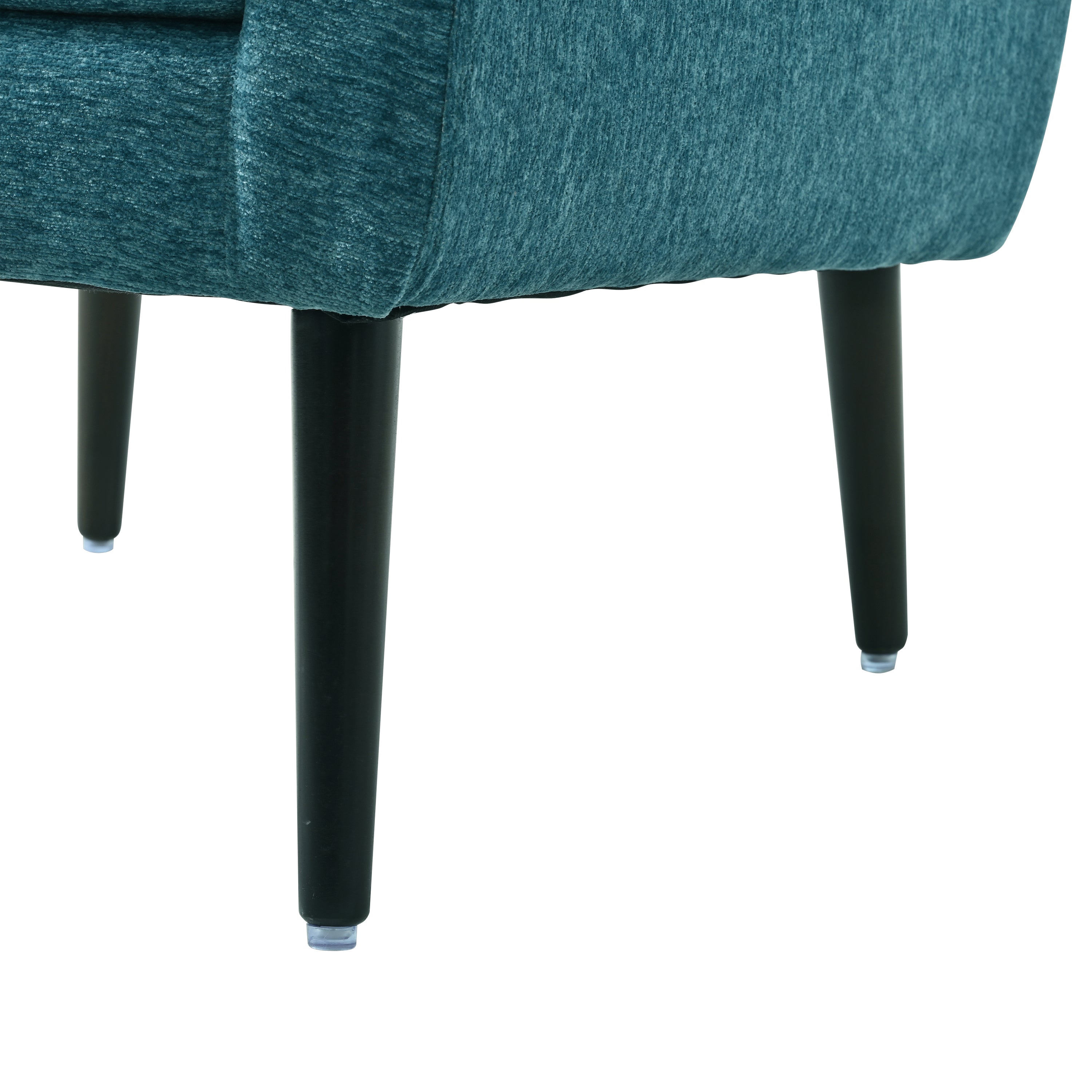 Modern Accent Chair Upholstered Foam Filled Living Room Chairs Comfy Reading Chair Mid Century Modern Chair with Chenille Fabric Lounge Arm Chairs Armchair for Living Room Bedroom (Teal) - Grand Goldman Shop