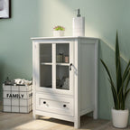 Buffet storage cabinet with single glass doors and unique bell handle - Grand Goldman Shop