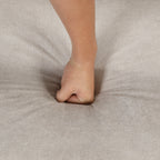 2 in 1 Sleeper Sofa Bed with Storage Ottoman, Beige Linen Upholstery, 84.75' L Shape Couch for Small Spaces - Grand Goldman Shop