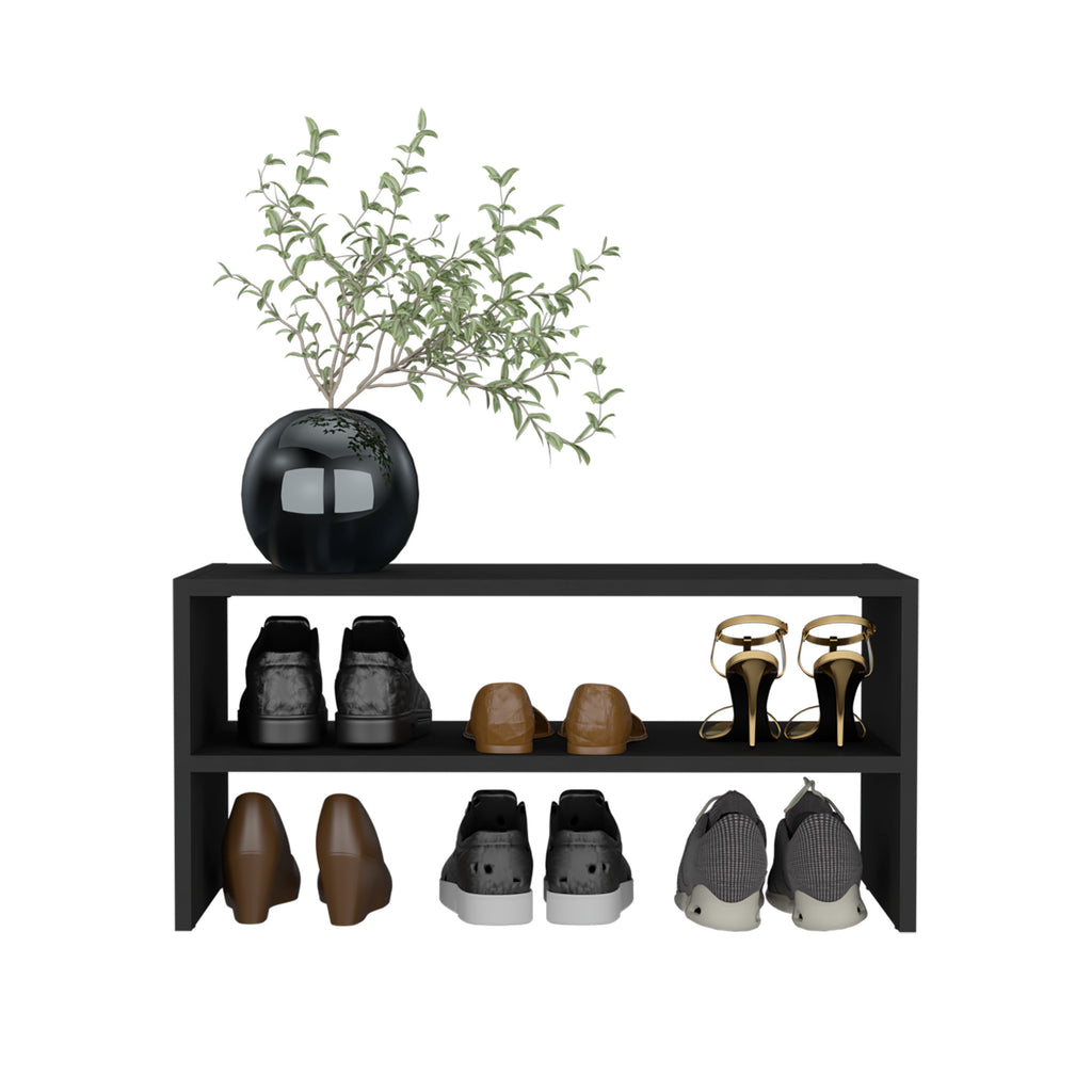 Basic 23' Wide 2-tier shelf Stackable Shoe Rack - Grand Goldman Shop