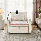 Convertible Sleeper Chair Sofa Bed Adjustable Pull Out Sleeper Chair Bed Multi-Pockets Folding Sofa Bed for Living Room Bedroom Small Space,3-in-1 Sofa Bed - Grand Goldman Shop