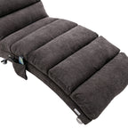 Ergonomic Linen Massage Chaise Lounge with Remote Control, Dark Gray, Electric Massage Lounger with 5 Modes - Grand Goldman Shop