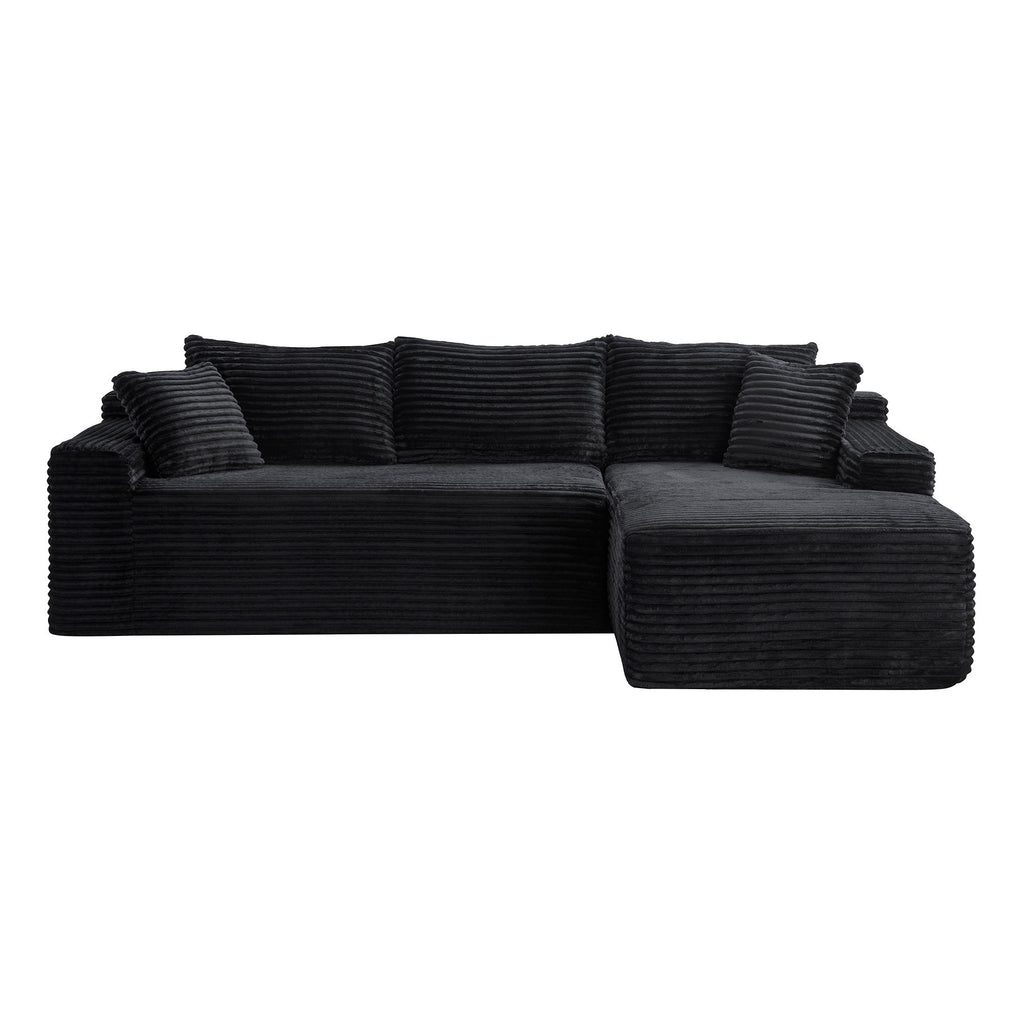 106.3' Cloud Modular Sectional Sofa Couch with L-Shape Chaise,Modern Minimalist Upholstered Couches for Living Room Bedroom,Deep Seat Corner Couch,No Assembly Required - Grand Goldman Shop