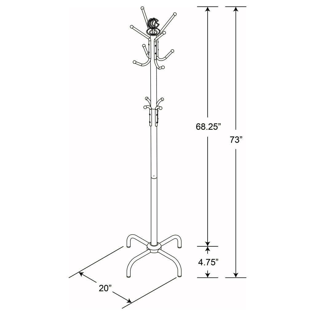 Modern Black Metal Coat Rack with Three-Tier Hooks for Entryway or Mudroom - Grand Goldman Shop