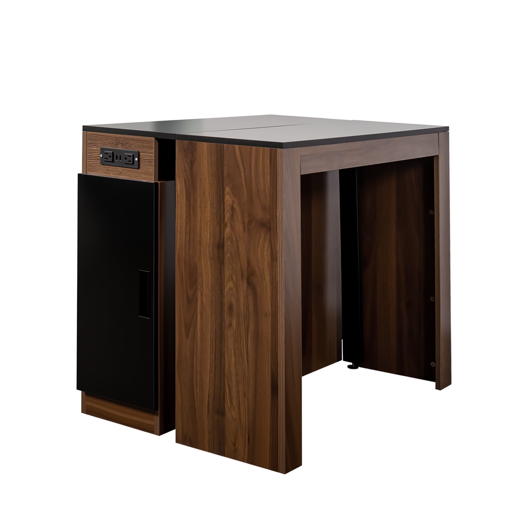 Modern Multifunctional Extendable Dining Table with Outlet, Space Saving Expanding Table with Storage for Party, Weddings, Meetings, Celebrations - Grand Goldman Shop