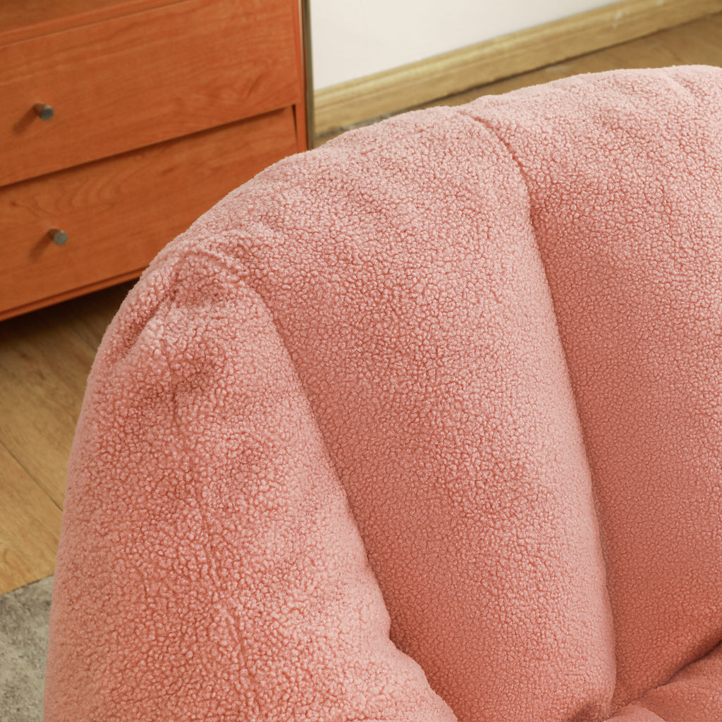 Comfy Bean Bag Chair with Memory Foam Filler – Tufted Soft Stuffed Bean Bag Sofa for Dorm, Apartment, or Living Room – Pink - Grand Goldman Shop
