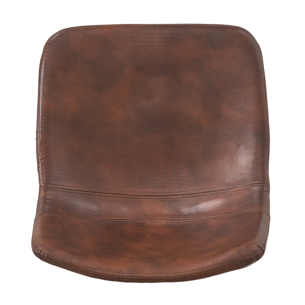 Set of 2 30' Dax Faux Leather Barstool Brown - Grand Goldman Shop