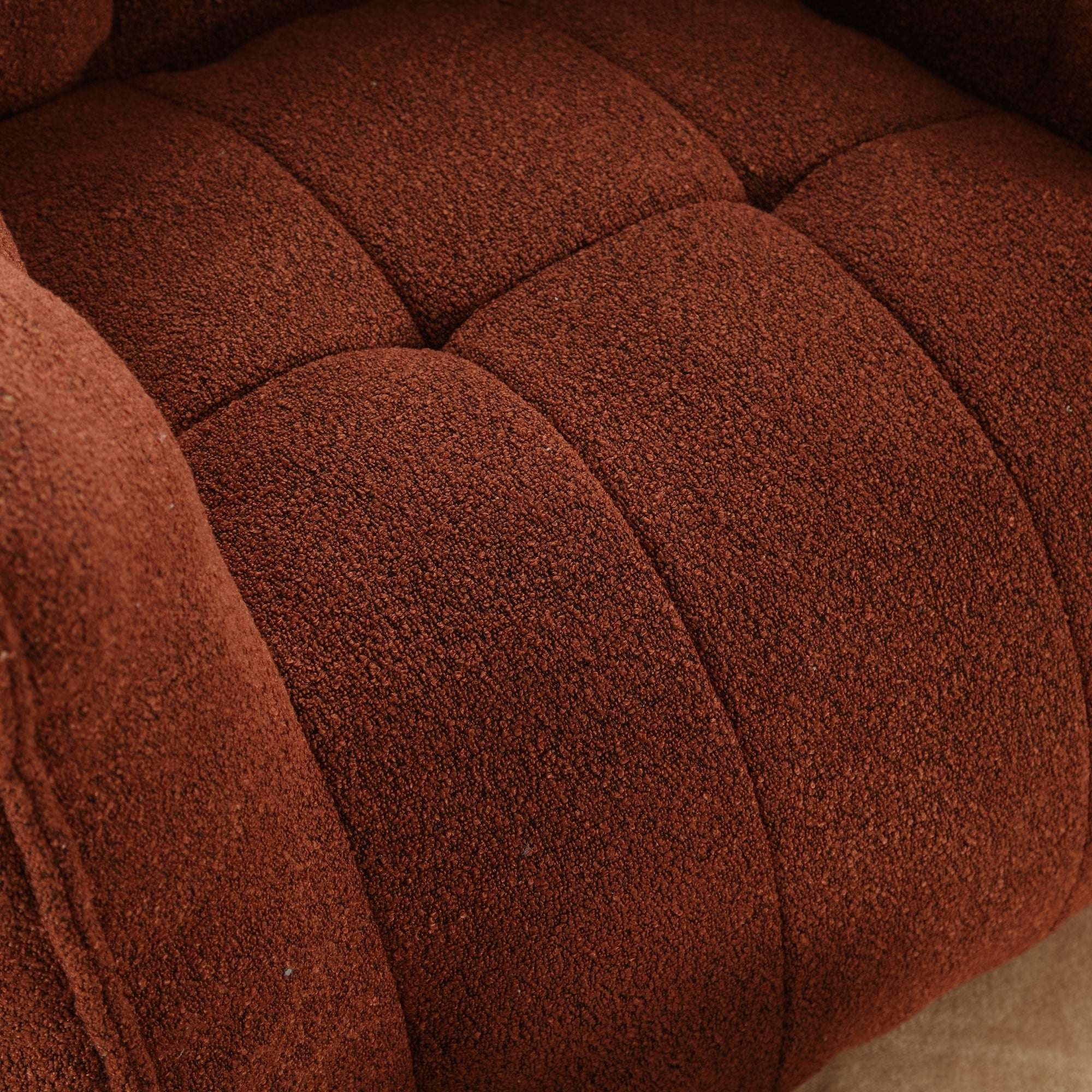 Soft Chenille Bean Bag Chair with High Resilient Foam for Living Room and Bedroom, Comfortable Square Lazy Sofa with Footstool for Adults - Grand Goldman Shop